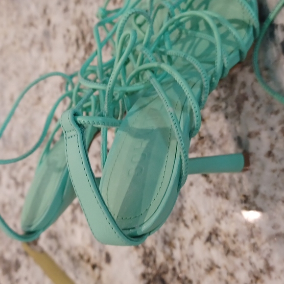 Schutz Heyde Gladiator Ankle Wrap Stiletto Dress Women's Sandals sz 7 - Picture 5 of 8